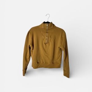 Nili Lotan Caramel Half-Zip Sweatshirt